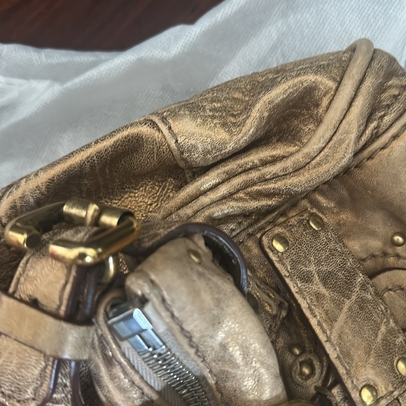 💯 authentic Chloe saddle handbag gold bag vintage - Picture 12 of 16